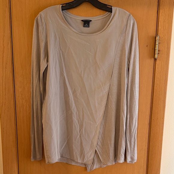 Club Monaco Tops - Club Monaco Women’s Layered Crossover Top Silk Viscose Gray Size Small